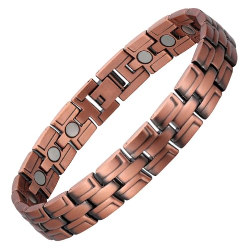 EDMIRIA Copper Magnetic Bracelet for Men – Stylish Adjustable Pure Copper Therapy Bracelet for Pain Relief & Wellness (Design-9) - Image 1
