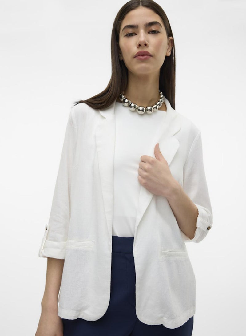 VERO MODA بليزر فضفاض Vmjesmilo 3/4 Wvn Noos - Image 3