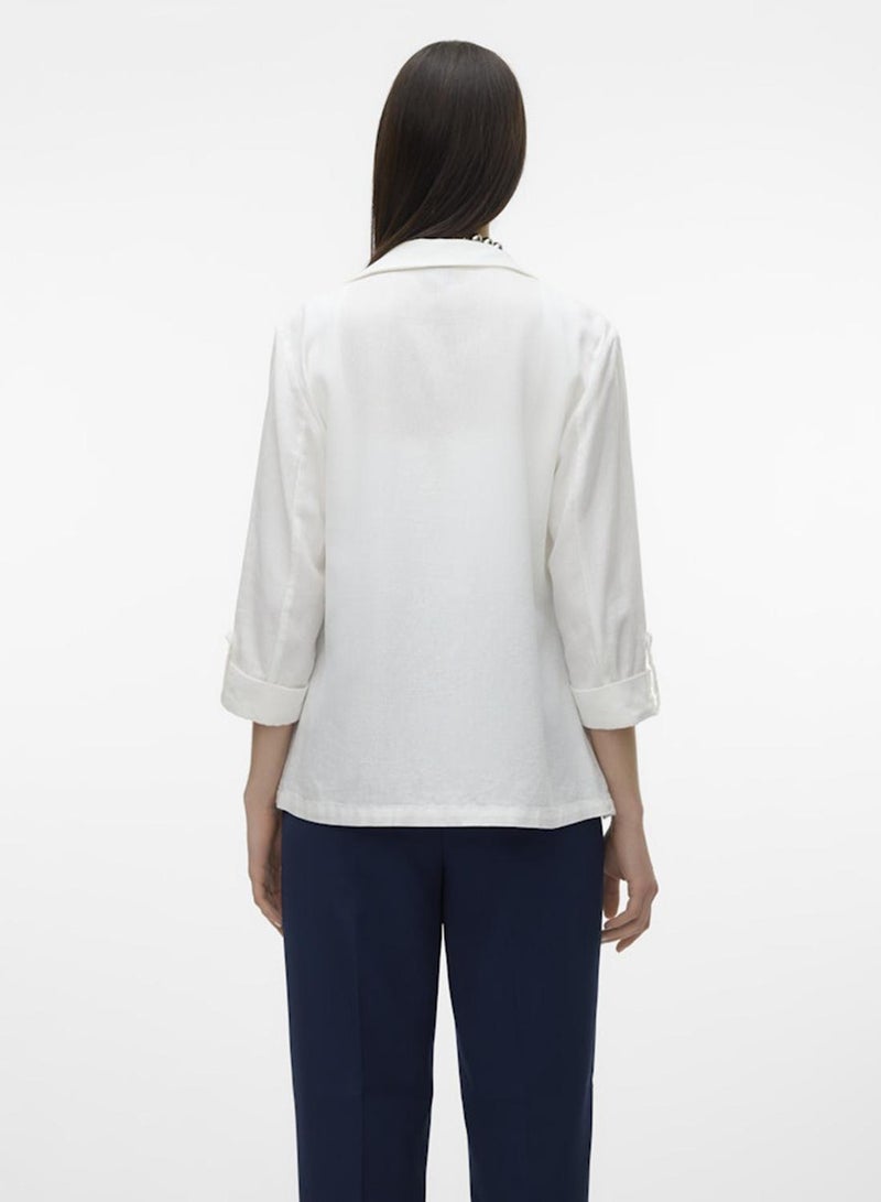 VERO MODA بليزر فضفاض Vmjesmilo 3/4 Wvn Noos - Image 4