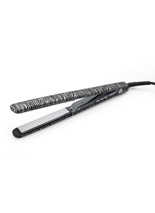 Corioliss - C3 Hair Straightener Flat Iron Professional for Hair Titanium Plates Control Temperature Women (Zebra Silver Soft Touch) - Image 1