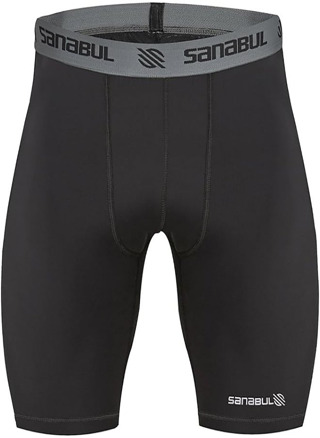 Sanabul  - Men’s Compression Shorts | Tailored Fit for Martial Arts Mastery | Athlete-Endorsed, Breathable Performance Gear | Unleash Your Potential with Our Compression Shorts for Men (Small, Black) - Image 1