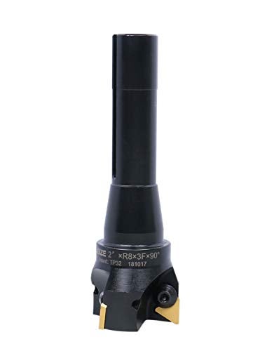 Accusize Industrial Tools 2'' Carbide Indexable End Mill, R8 Shank, with 3 Pc Tpg 322 Inserts, 0046-0916 - Image 3