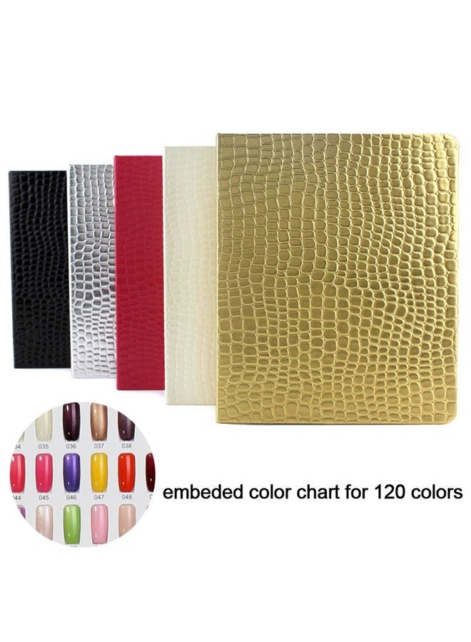 NMKL38 120 Nail Color Chart Display Book for Nail Polish UV Gel Color Cards Nail Salon Tool with False Nail Tips (Rose) - Image 5