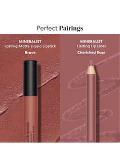 bareMinerals bareMinerals Mineralist Lasting Matte Liquid Lipstick for Women, Velvet Matte Finish, All-Day Wear, Weightless, Non-Drying Formula, Talc-Free Lipstick  - Image 4
