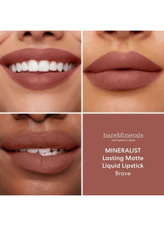 bareMinerals bareMinerals Mineralist Lasting Matte Liquid Lipstick for Women, Velvet Matte Finish, All-Day Wear, Weightless, Non-Drying Formula, Talc-Free Lipstick  - Image 3