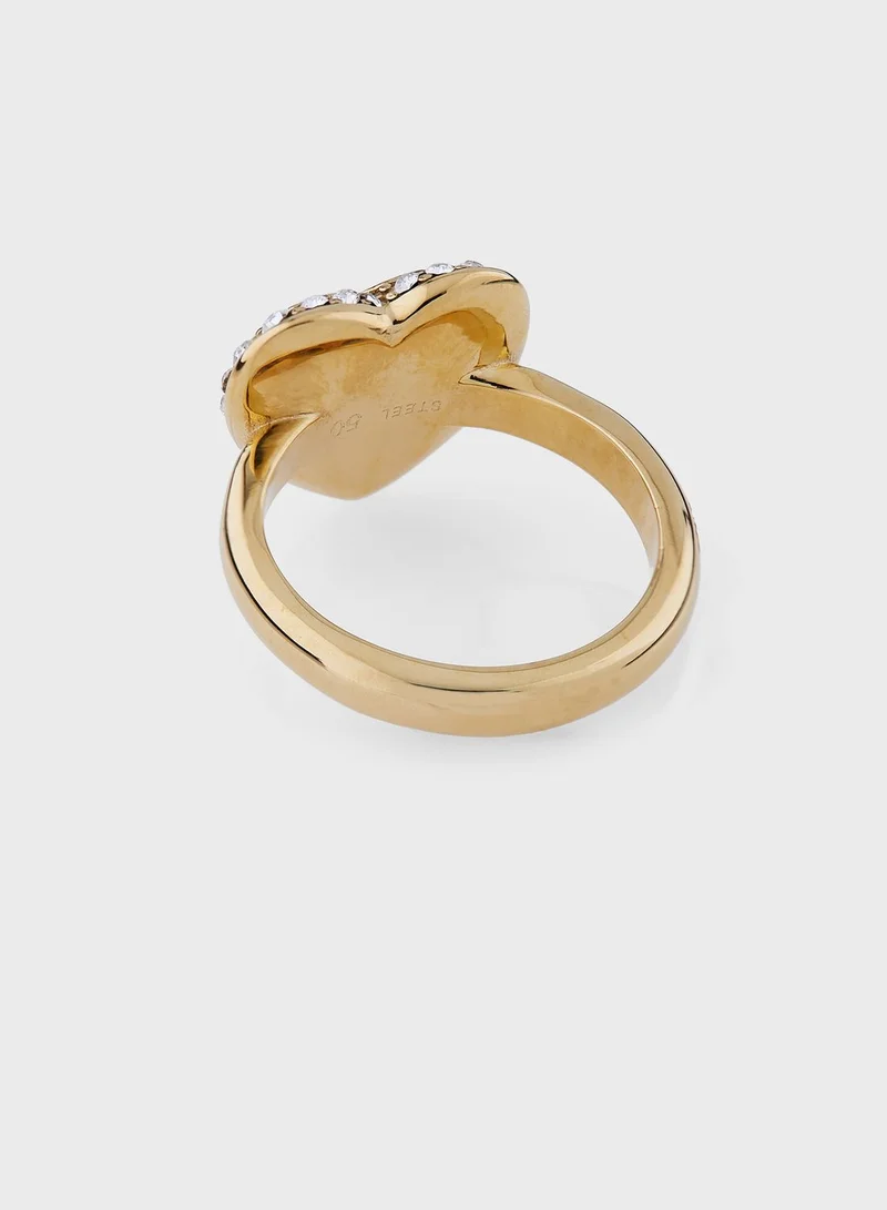 GUESS Heart Solitaire Ring