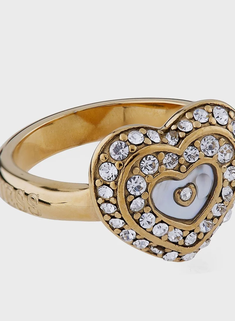 GUESS Heart Solitaire Ring