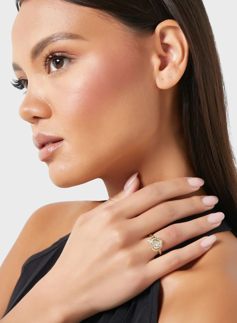 GUESS Heart Solitaire Ring