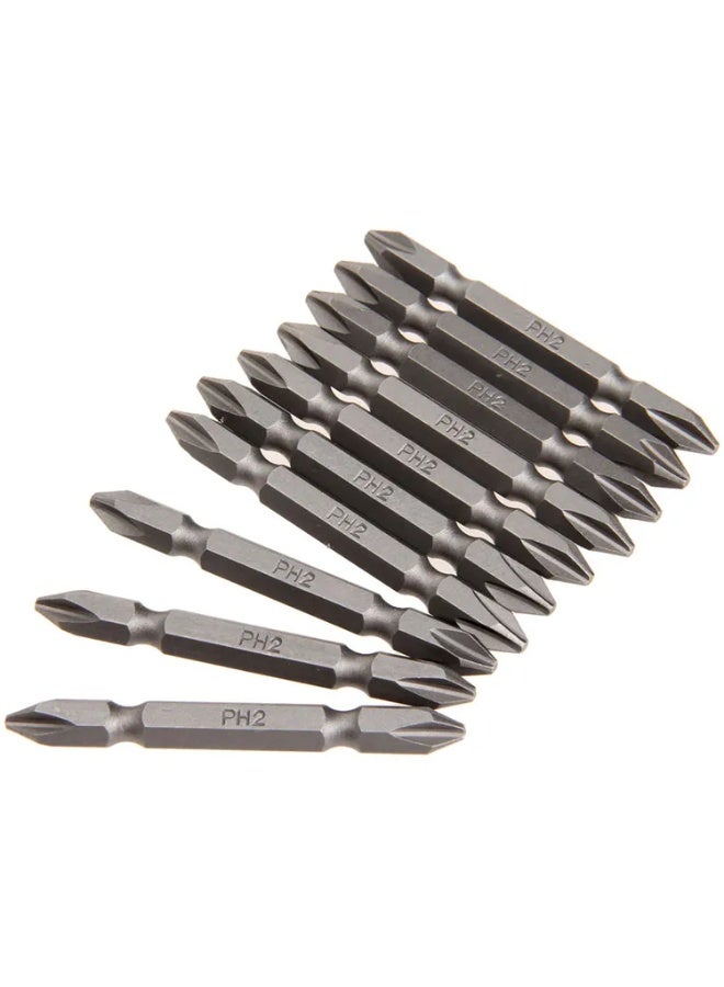 SOLA 10-Piece Double-Ended S2 Steel PH2 Screwdriver Bit Set (65mm Length) - Heavy Duty & Professional Grade - Image 1