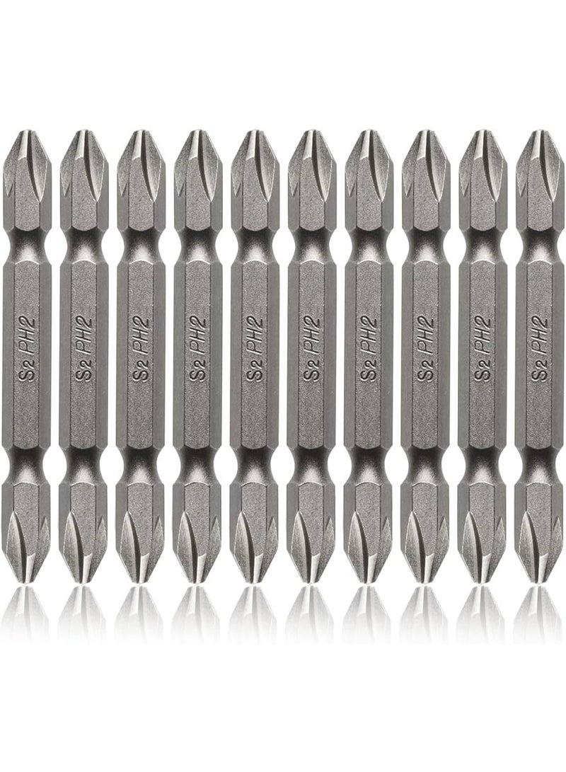 SOLA 10-Piece Double-Ended S2 Steel PH2 Screwdriver Bit Set (65mm Length) - Heavy Duty & Professional Grade - Image 2