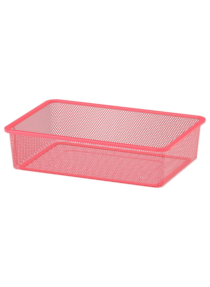 Mesh storage box light Red 42x30x10 cm