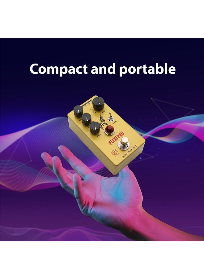MOSKYAudio - MOSKYAUDIO Guitar Distortion Pedal Electric Guitar Effects Pedal Volume/Tone/Distortion Control True Bypass Metal Shell DC 9V 6.35mm Input/Output Interface Mini Guitar Distortion Effector - Image 1