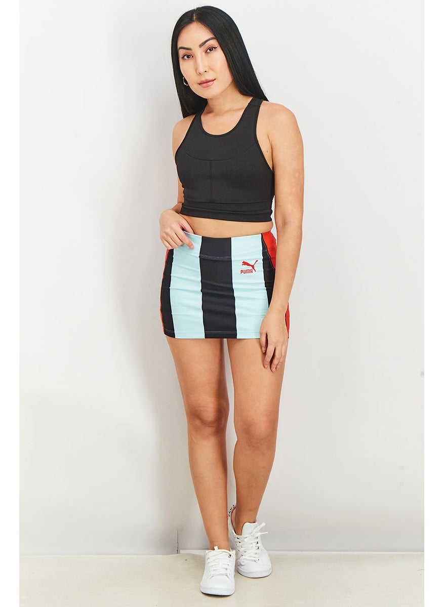 PUMA Women Sportswear Fit Stripe Training Skirt, Black  - Image 4