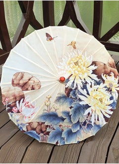 Al Aoyama 1pcs Japanese style Handmade Oiled Parasol Bamboo Silk Umbrella Art Classical Dance Umbrella for Wedding Parties Photography Costumes Cosplay Decoration and Other Events  - Image 1