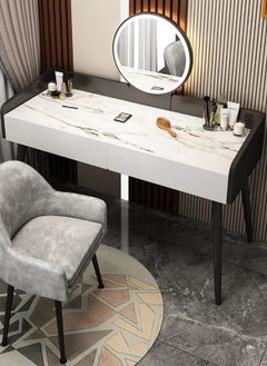 Sharpdo Multifunctional Vanity table With Drawer Storage, Bedroom Dresser with Mirror 80 * 40 * 120cm (Grey)  - Image 2
