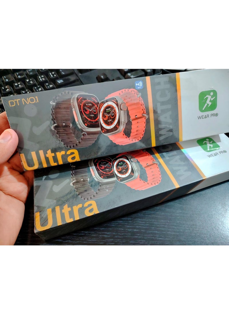 DT NO.I - DT NO.1 Ultra: a silver-colored smart watch that combines luxury and power. A complete sports experience with a modern and elegant design. Supports the Wear Pro application to manage your life with ease. Equipped with advanced technologies such as NFC to keep up with the future - Image 1