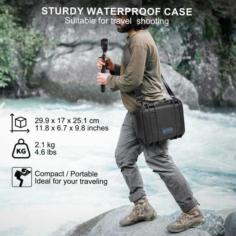 Lekufee Waterproof Hard Case for DJI Osmo Action 6, Osmo Action 5 Pro/4/3 Camera,Adventure Combo,Standard Combo and More Accessories(Case Only) - Image 4