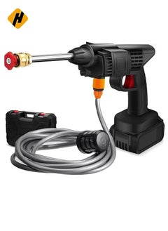HuHa Cordless 48V Electric High Pressure Car Washer Manual Rechargeable Car Washing Machine with Adjustable 3-in-1 Nozzle and Hose Pipe for Washing Cars Watering Flowers Cleaning Floors  - Image 1