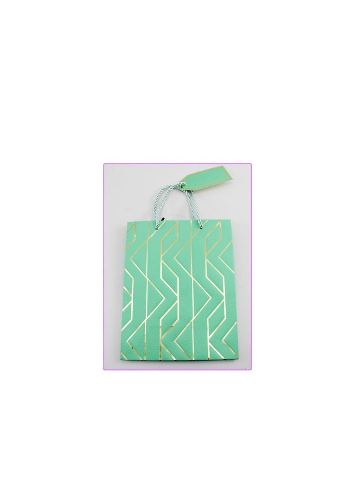 PARTY FUN - Paper Gift Bag - 18x10x23cm Perfect for Birthday, Wedding, Anniversary, and Special Occasions Green Color - Image 1