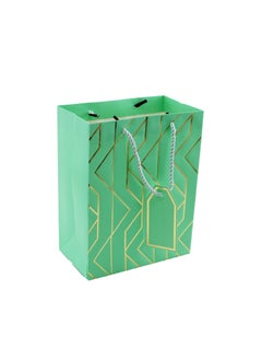PARTY FUN Paper Gift Bag - 18x10x23cm Perfect for Birthday, Wedding, Anniversary, and Special Occasions Green Color  - Image 1