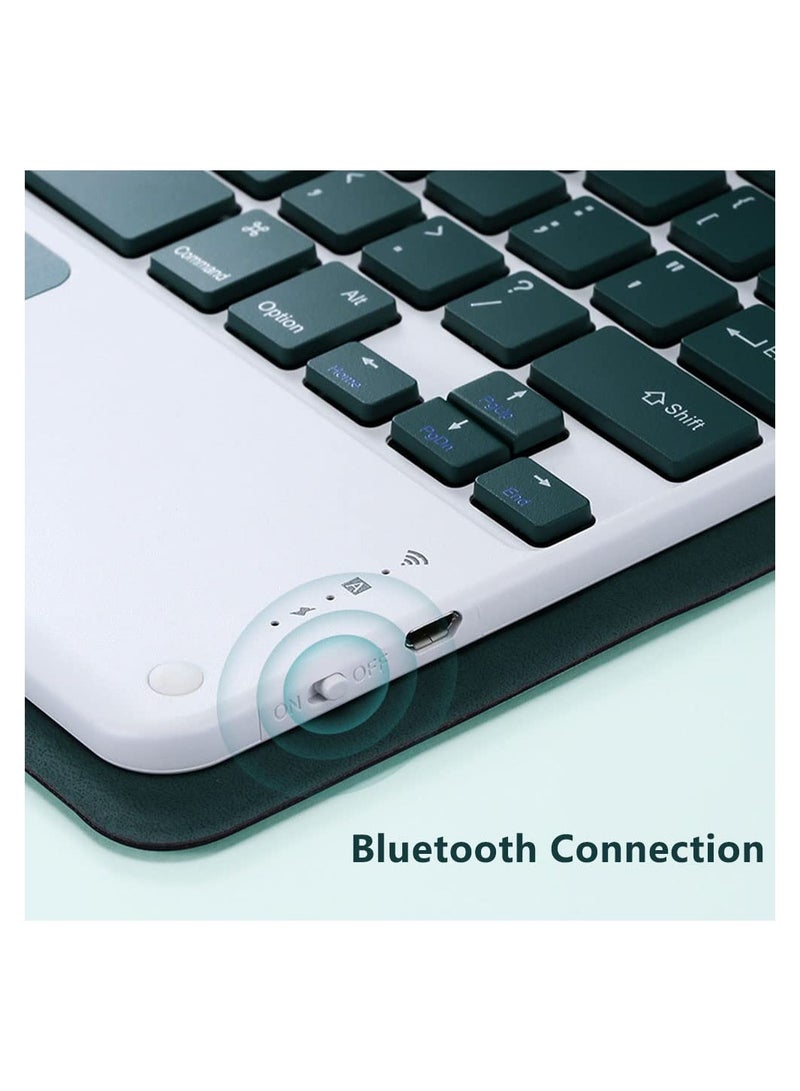 【3 in 1】  Arabic and English Keyboard Case for Samsung Tab S10 Plus/S9 FE Plus/S9+/S8+/Tab S7 Fe/Tab S7+ Case with Bluetooth Mouse, Lightweight Cover with Detachable Bluetooth Touch Keyboard (Black) - Image 5