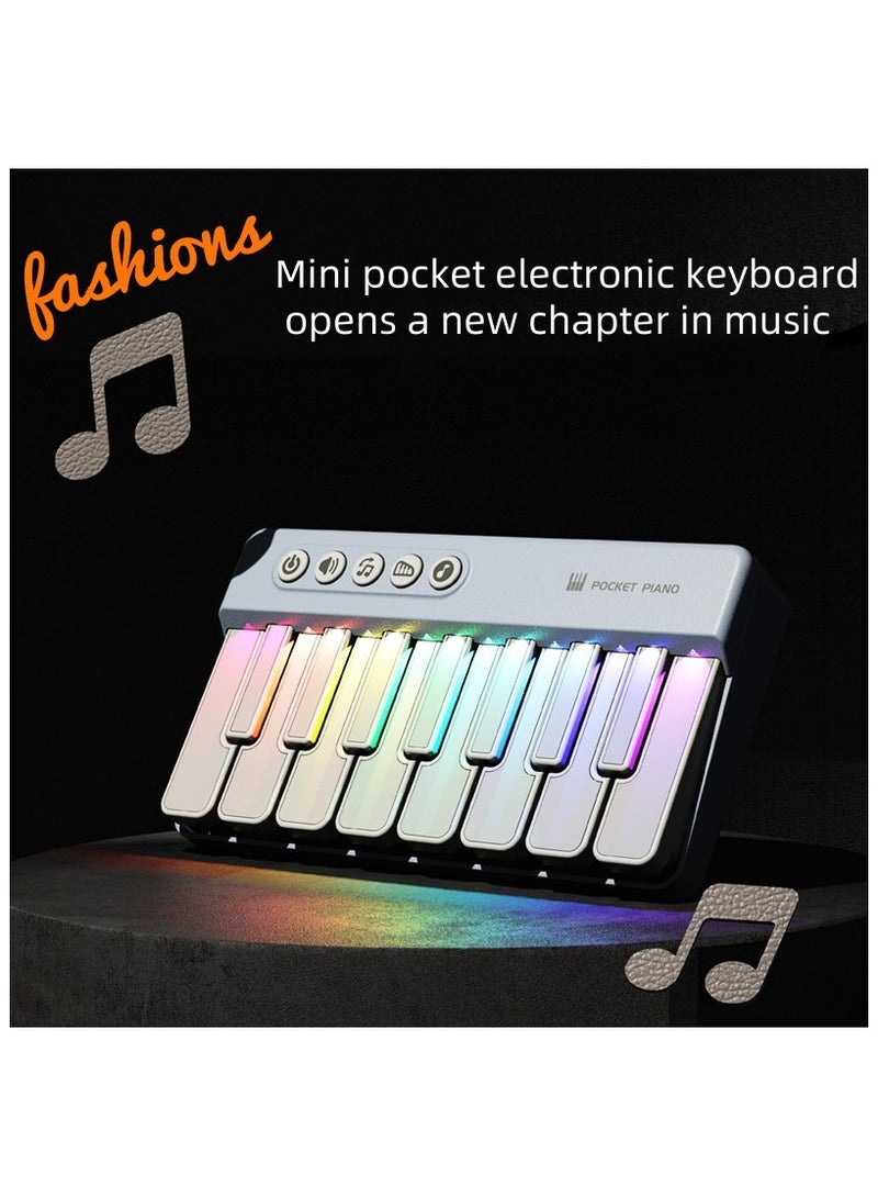 EXCLIFE Children's rainbow electronic piano light music can play the piano infant early education multifunctional music toy - Image 1