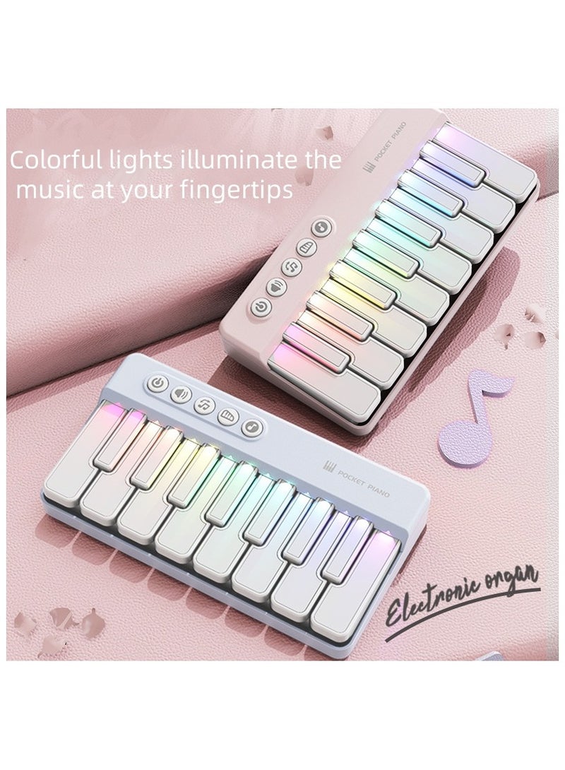 EXCLIFE Children's rainbow electronic piano light music can play the piano infant early education multifunctional music toy - Image 4