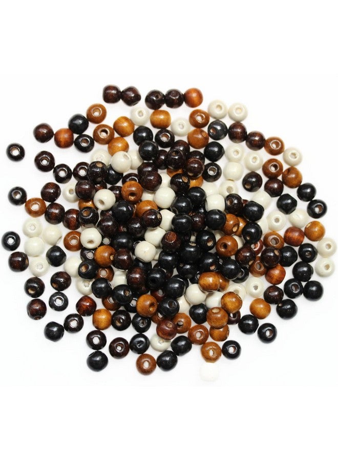 BetterJonny 400Pcs Large Hole Wood Beads Betterjonny Natural Wooden Spacer Beads Bulk 12X11Mm Round Wood Loose Spacer Bead With 3.5Mm Hole For Diy Crafts Jewelry Making 4 Colors - Image 1