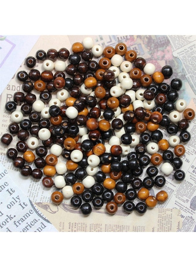 BetterJonny 400Pcs Large Hole Wood Beads Betterjonny Natural Wooden Spacer Beads Bulk 12X11Mm Round Wood Loose Spacer Bead With 3.5Mm Hole For Diy Crafts Jewelry Making 4 Colors - Image 2