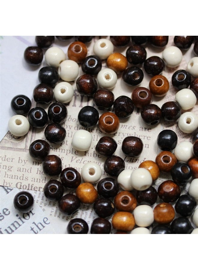 BetterJonny 400Pcs Large Hole Wood Beads Betterjonny Natural Wooden Spacer Beads Bulk 12X11Mm Round Wood Loose Spacer Bead With 3.5Mm Hole For Diy Crafts Jewelry Making 4 Colors - Image 3