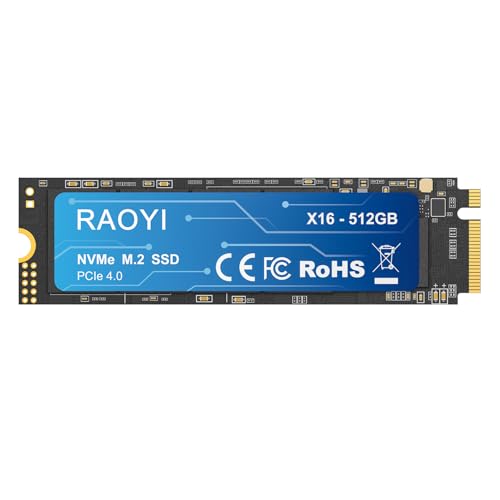 RAOYI 512GB NVMe Internal Solid State Drive M.2 2280 PCIe Gen4x4 SSD, Up to 5000MB/s, Configure SLC Cache, Storage and Memory Expansion for PS5 Laptop Desktop - Image 1