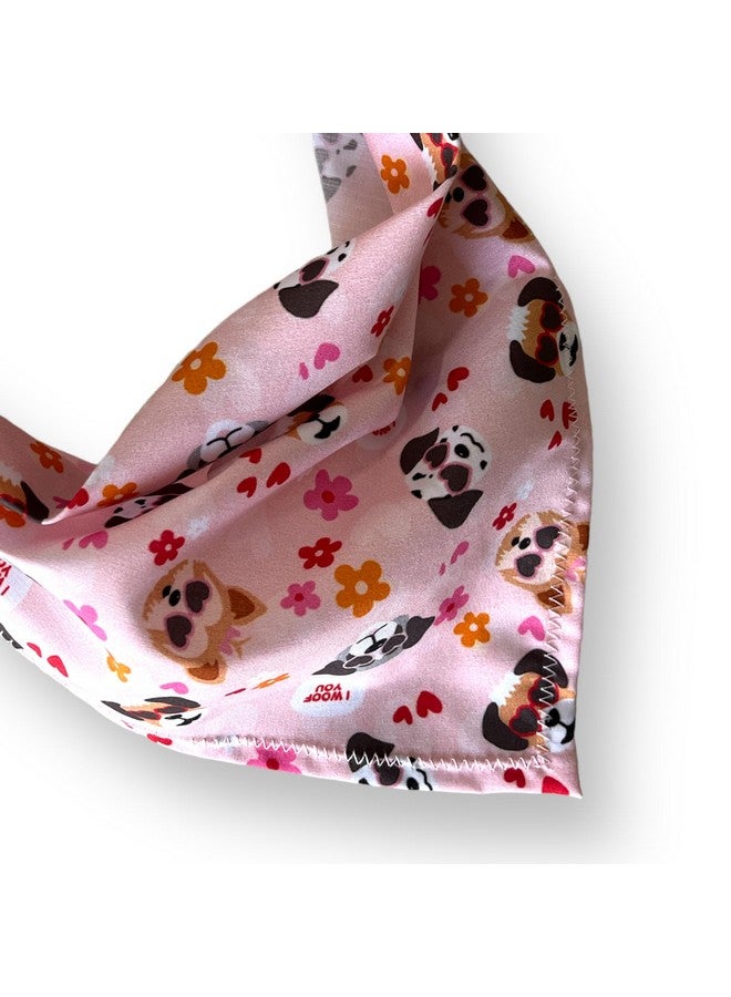 W Brings I Woof You Bandana For Dogs | This Stunning Gorgeous Design Dog Bandana Scarf Is Perfect Styling Accessory For Dogs Large, Medium & Small. One Size Fits All. - Image 4