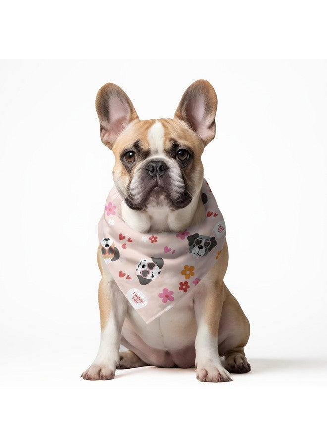 W Brings I Woof You Bandana For Dogs | This Stunning Gorgeous Design Dog Bandana Scarf Is Perfect Styling Accessory For Dogs Large, Medium & Small. One Size Fits All. - Image 5