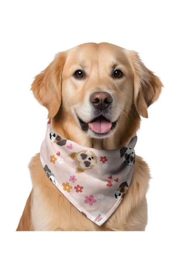 W Brings I Woof You Bandana For Dogs | This Stunning Gorgeous Design Dog Bandana Scarf Is Perfect Styling Accessory For Dogs Large, Medium & Small. One Size Fits All. - Image 1
