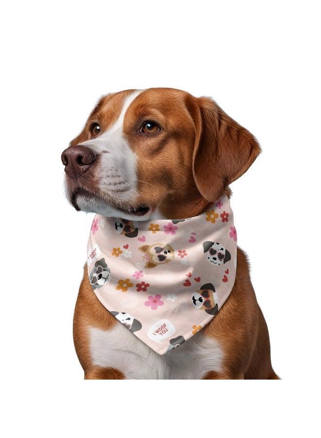 W Brings I Woof You Bandana For Dogs | This Stunning Gorgeous Design Dog Bandana Scarf Is Perfect Styling Accessory For Dogs Large, Medium & Small. One Size Fits All. - Image 3