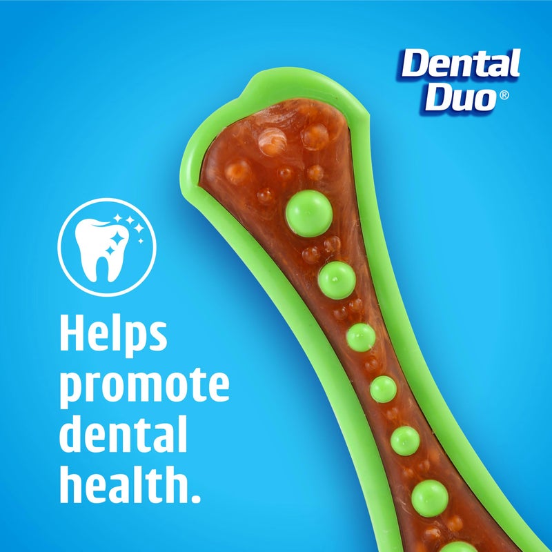 Hartz Chew 'n Clean Dental Duo Dog Treat & Chew Toy, Color Varies, Extra Small, 6 Count - Image 2