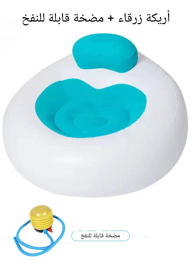 Outdoor inflatable lazy sofa with a heart-shaped design simple and comfortable single-person thickened PVC flocking lounge chair portable storage air chair - Image 5