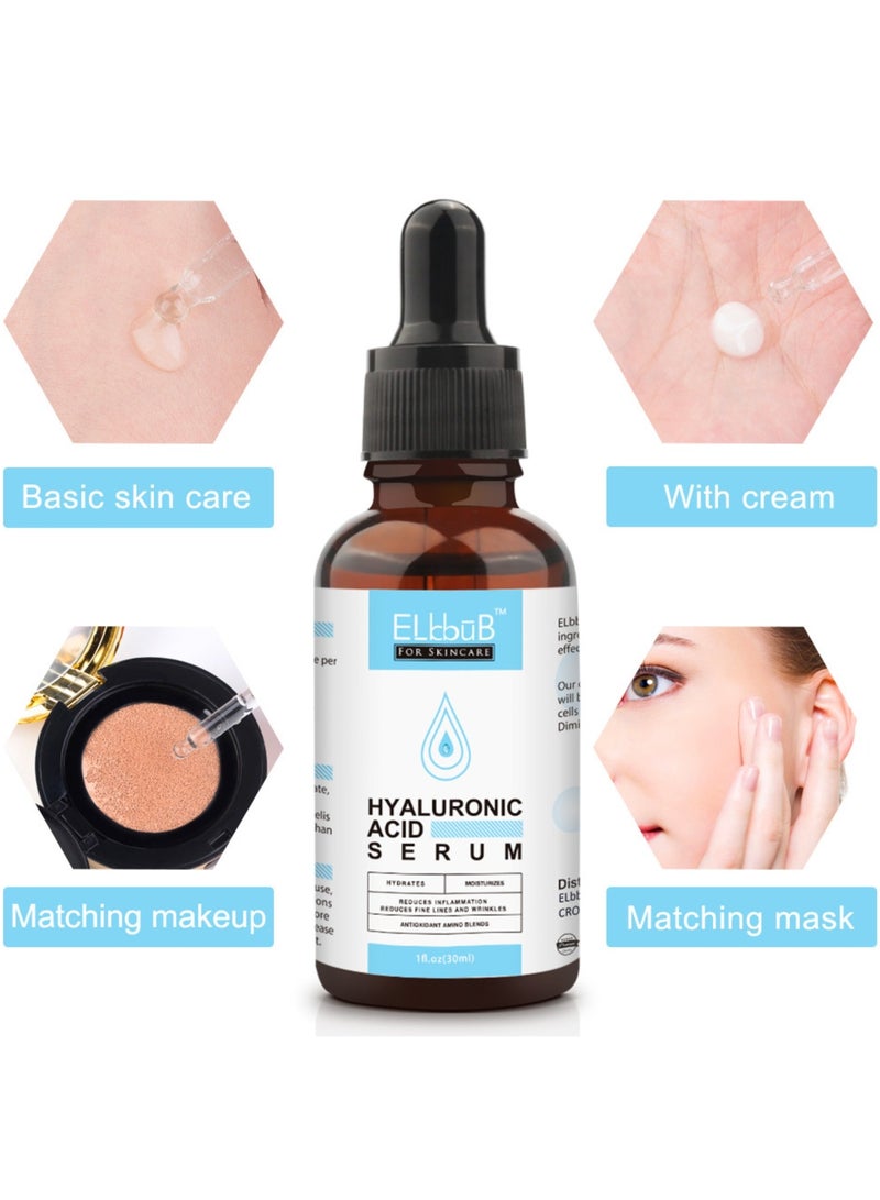 ELBBUB 3x30ml Vitamin C Serum Retinol Serum and Hyaluronic Acid Serum Boost Skin Collagen Age Defying Serum Hydrate and Plump Skin Anti Aging Wrinkle Facial Serum Antioxidant Moisturizing Day and Night Skincare Face Serum - Image 3