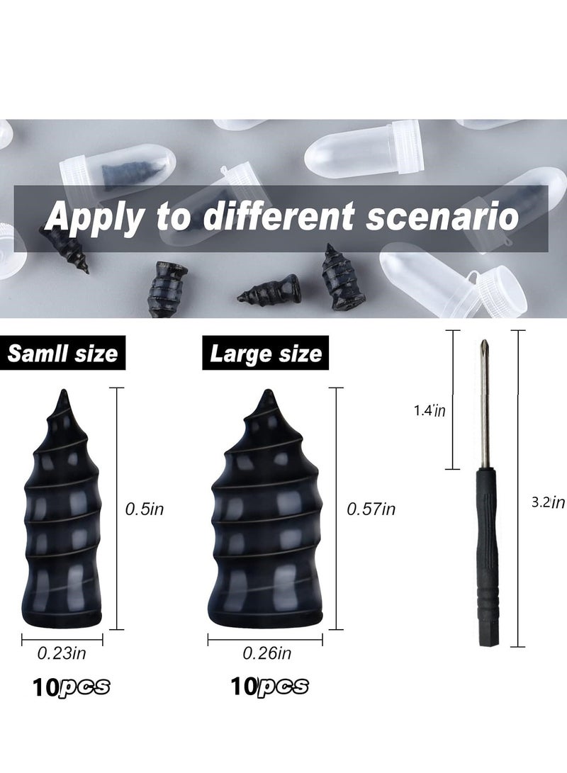 20 Pack Tire Repair Nails Black Tire Repair Rubber Screws Soft Rubber Screw Fast Tool Self-Service Tire Repair Nail for Car Motorcycle - Image 4