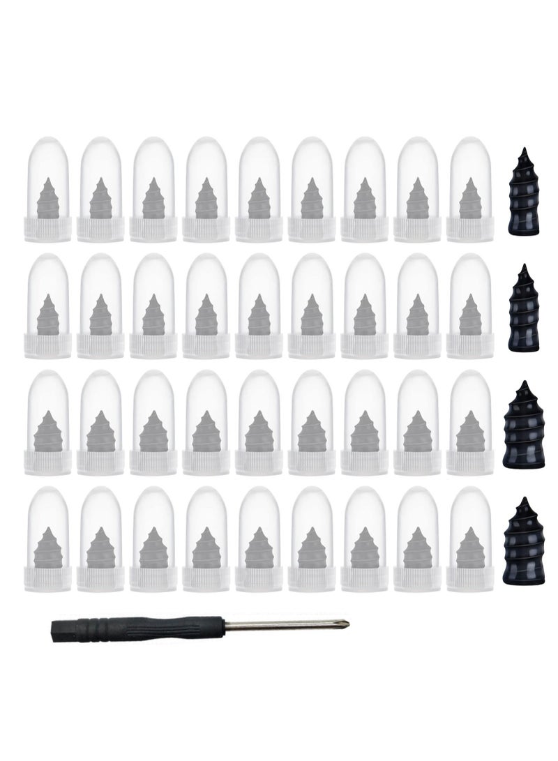 20 Pack Tire Repair Nails Black Tire Repair Rubber Screws Soft Rubber Screw Fast Tool Self-Service Tire Repair Nail for Car Motorcycle - Image 1