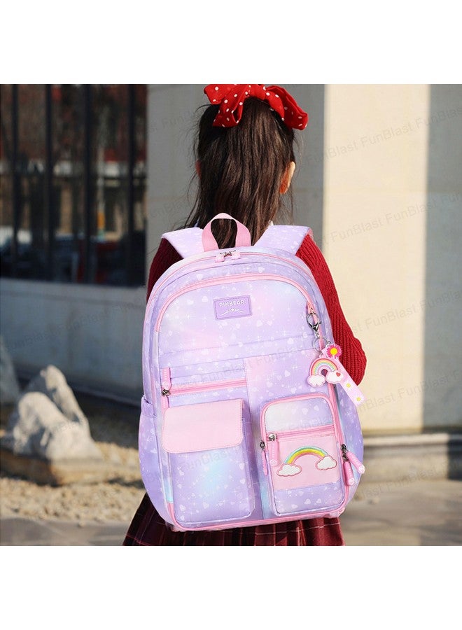 FunBlast Bag for Girls - School Bag for Girls, Large Capacity School Bags for Girls, Kawaii Bags, Bagpacks for Girls, Japanese School Bags for Girls - 45X33X16 CM (Purple) - Image 5