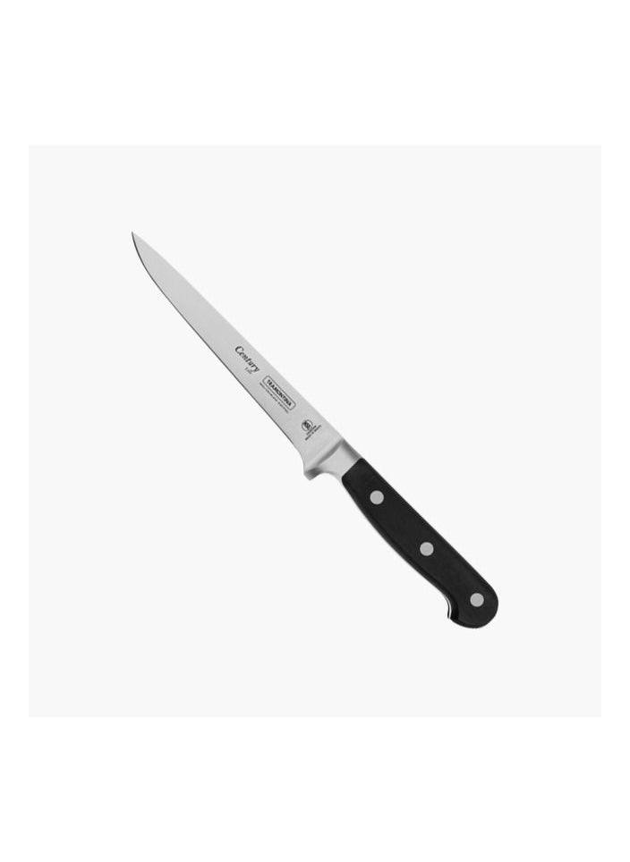TRAMONTINA - Since 1911,Made in Brazil-  Century 6 Inches Boning Knife with Stainless Steel Blade and Black Polycarbonate Handle, - Image 1