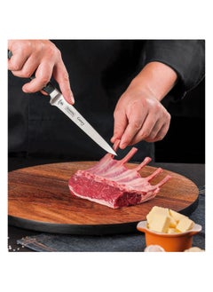 Since 1911,Made in Brazil-  Century 6 Inches Boning Knife with Stainless Steel Blade and Black Polycarbonate Handle,