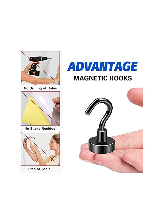 Zaboon 3 Pcs Magnetic Utility Hooks With 22Lbs Heavy Duty Rare Earth Neodymium Magnet Hooks For Hanging Cruise Magnet Shooks For Refrigerator Grill Kitchen Bathroom - Image 2