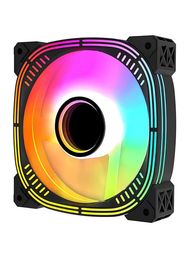 ARGB CPU Fan, High Air Volume Silent Cooling Blades, Silicone Shock-Absorbing Rubber Pad, Programmable Custom 16 Million Colors  - Image 1