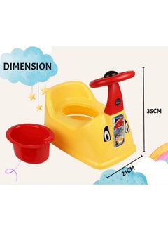 Nabhya Toilet Trainer Baby Potty Seat Ferrari Car Designed With Removable Bowl & Closing Lid (Yellow)  - Image 3