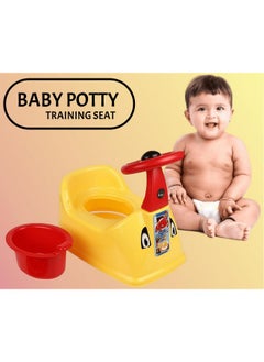 Nabhya Toilet Trainer Baby Potty Seat Ferrari Car Designed With Removable Bowl & Closing Lid (Yellow)  - Image 2