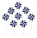 In the Breeze In the Breeze 2762 Blue & Silver Mylar Pinwheel Spinners, 8-Inch, Blue/Silver  - Image 2