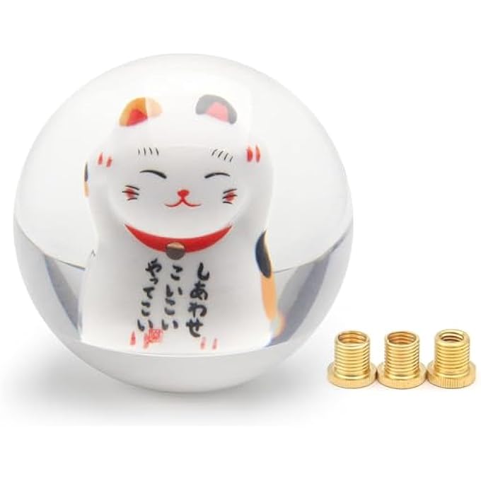 ريحني مقبض ناقل الحركة Azonee Gear Shift Manual Universal Lucky Cat Switch Neck 4 5 Circuit Round Round مع M8125 M10125 محول M1015 1 قطعة - Image 1