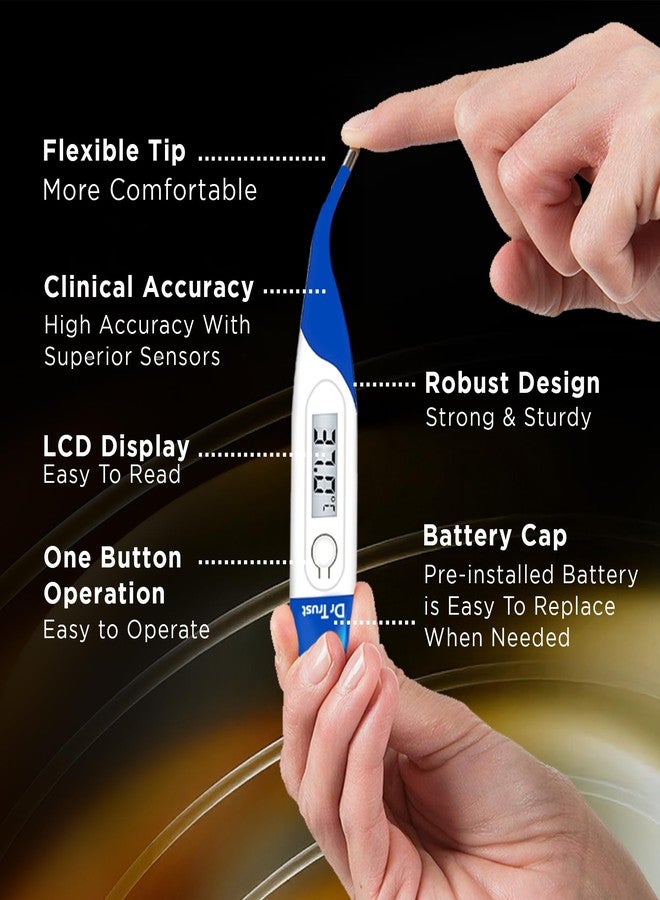 Dr Trust (USA) Waterproof Flexible Tip Digital Thermometer (White)-604 - Image 4